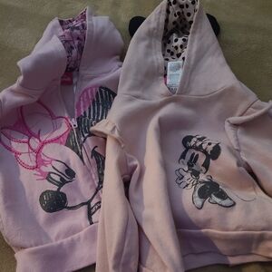 Disney 2pc Toddler Pink Minnie Mouse Hooded Sweatshirts